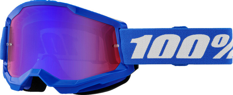 100% Strata 2 Blue Red/Blue Mirror Goggles