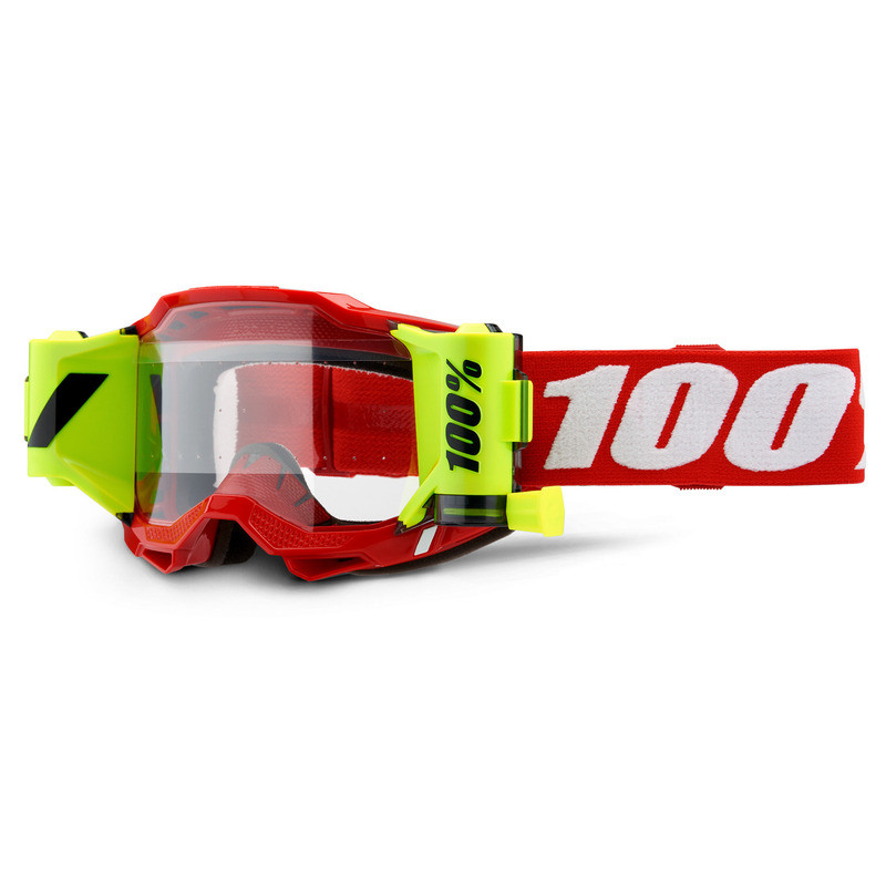 100% Accuri 2 Forecast Neon Red Clear Goggles