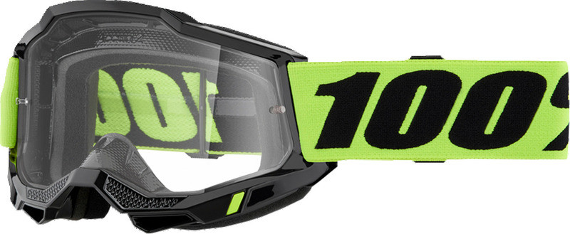 100% Accuri 2 OTG Neon Yellow Clear Goggles