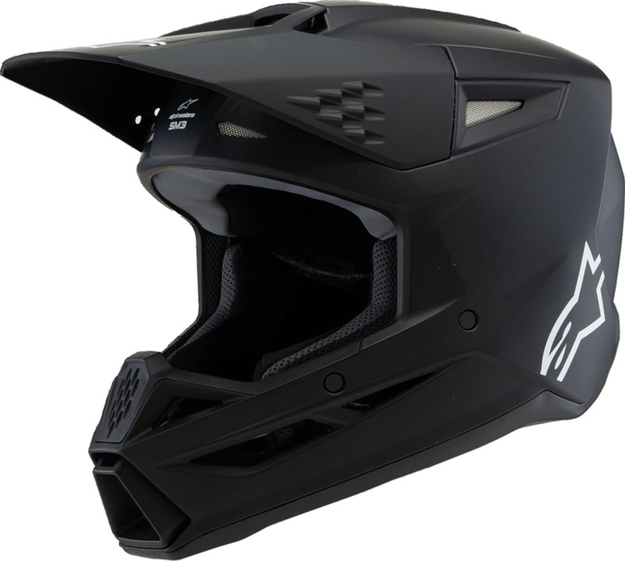 Alpinestars Youth Supertech M3 Solid Matte Black Helmet