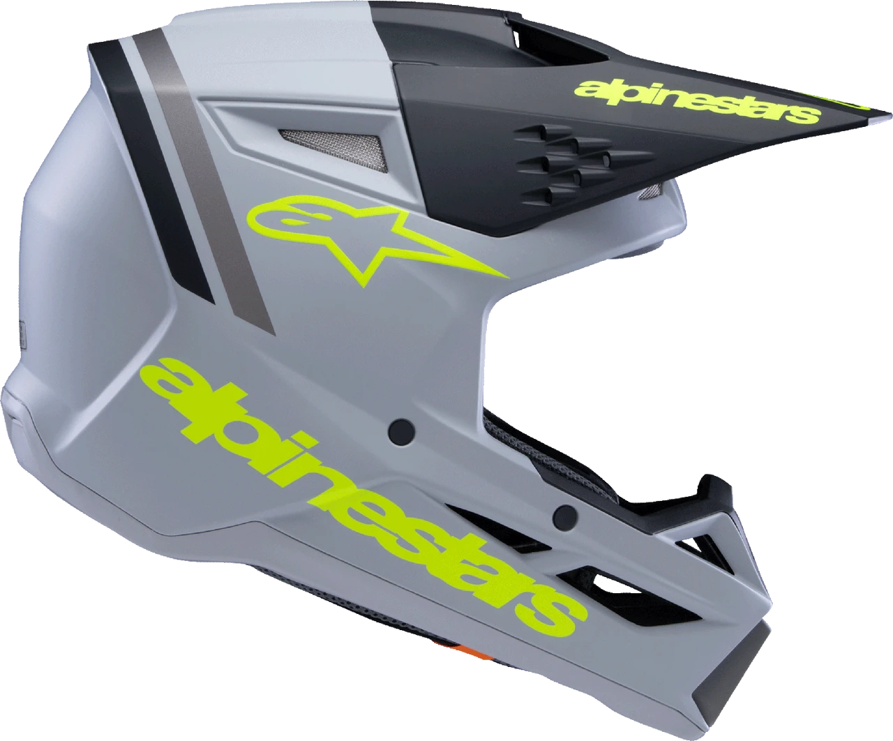Alpinestars Youth Supertech M3 Radium Gray Black Yellow Fluo Matte Helmet