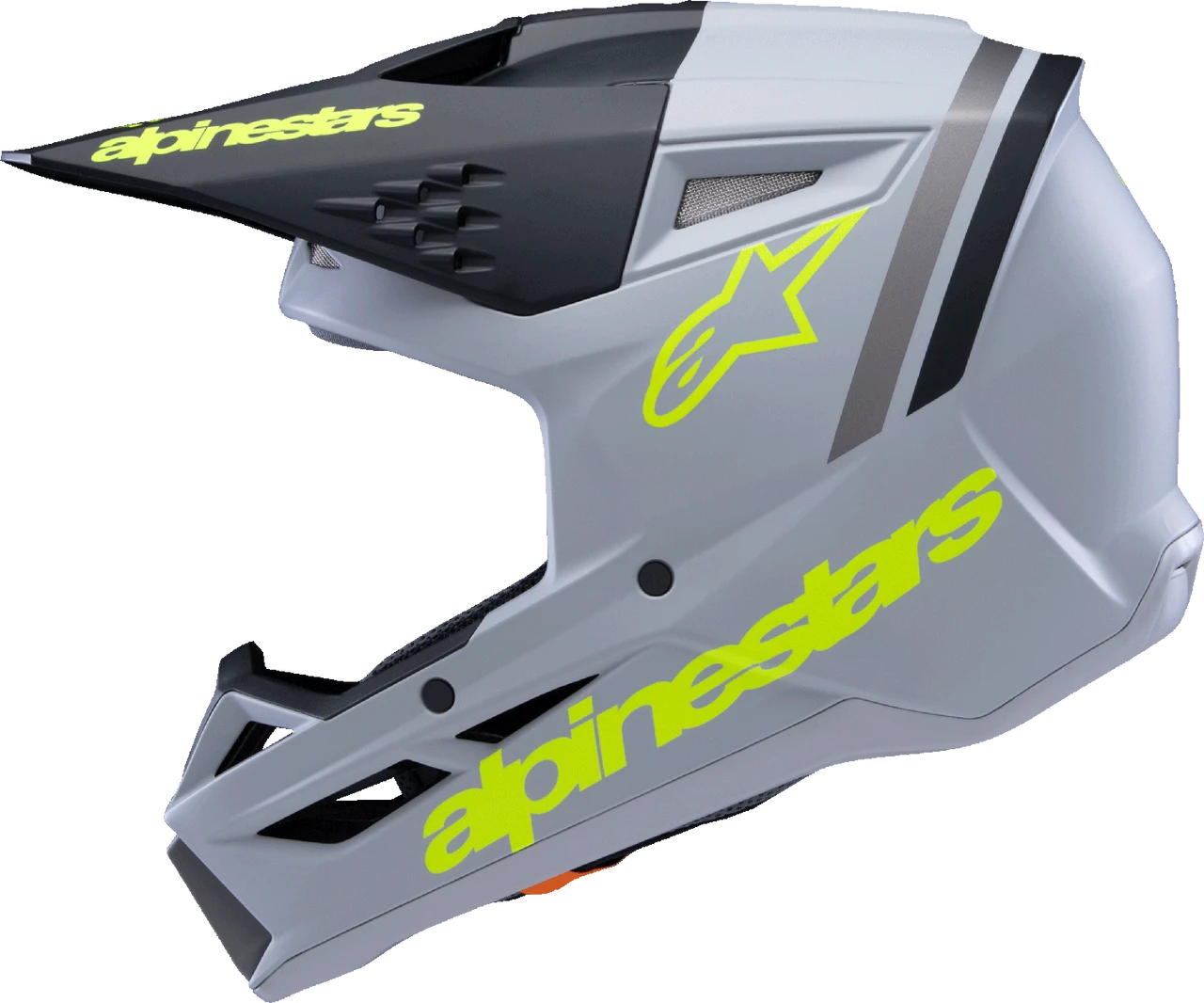 Alpinestars Youth Supertech M3 Radium Gray Black Yellow Fluo Matte Helmet
