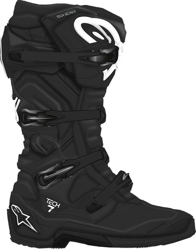Alpinestars Tech 7 Black Boots - Speed Addicts