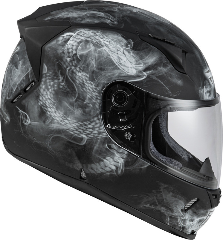 Fly Racing Revolt Coil Matte Black White Helmet