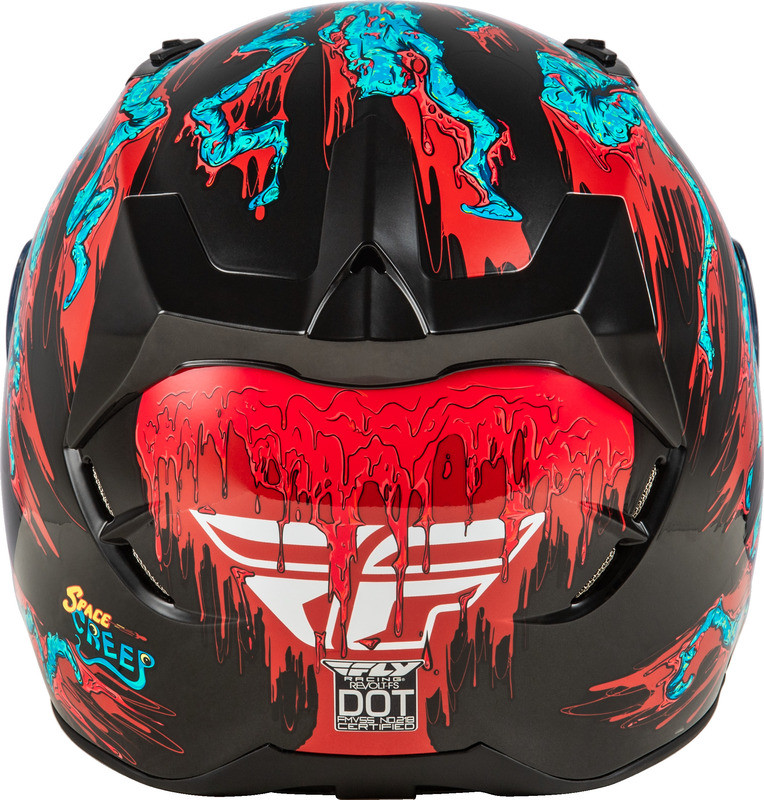 Fly Racing Revolt Space Creep Light Blue Black Red Helmet - Speed