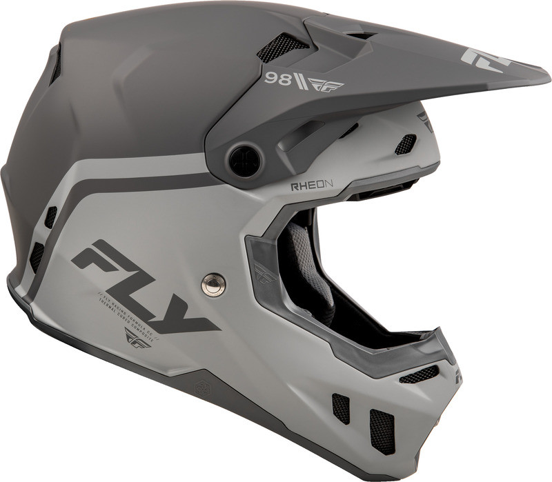 Grey Racing Helmet Fly Racing Formula CC Objective Matte Black Grey Helmet - Speed Addicts