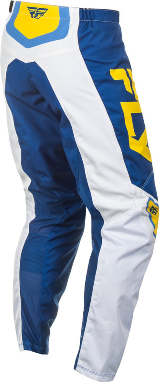 Fly Racing F-16 White Dark Blue Yellow Pants