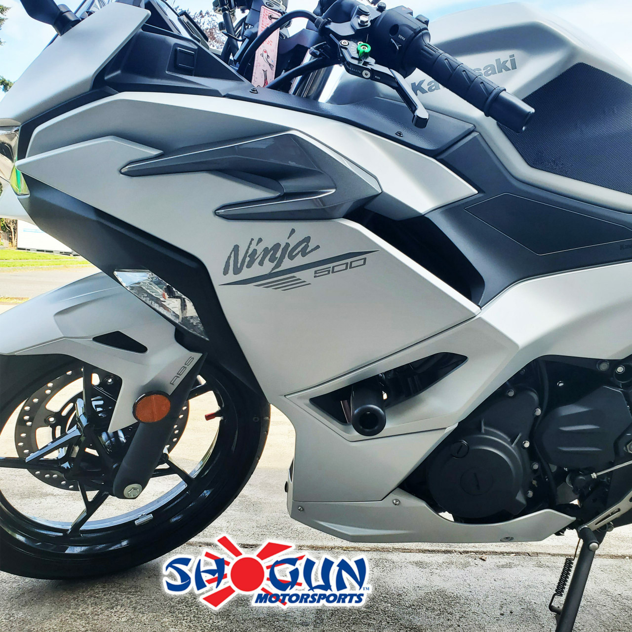 Shogun Motorsports Frame Sliders No Cut Black Kaw - 750-4169