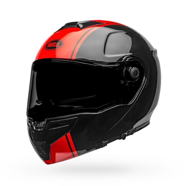 Bell SRT Modular Helmet Ribbon Gloss Black/Red Black