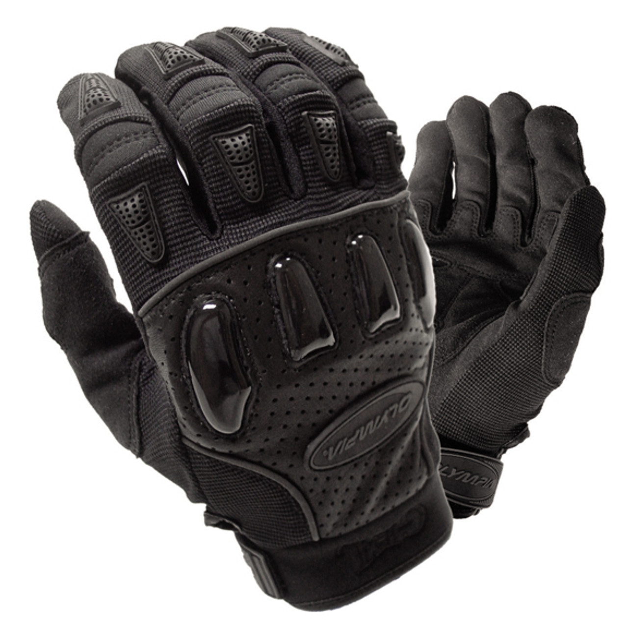 Olympia 715 Mens Xtreme Gel Black Leather Sport Gloves