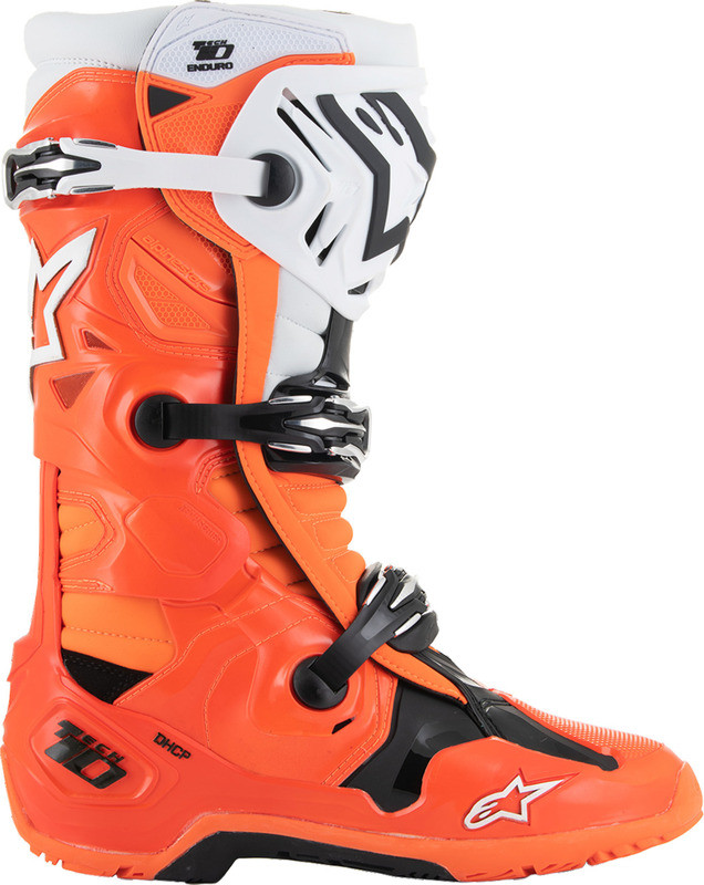 Alpinestars Tech 10 Enduro Fluorescent Orange Black White Boots