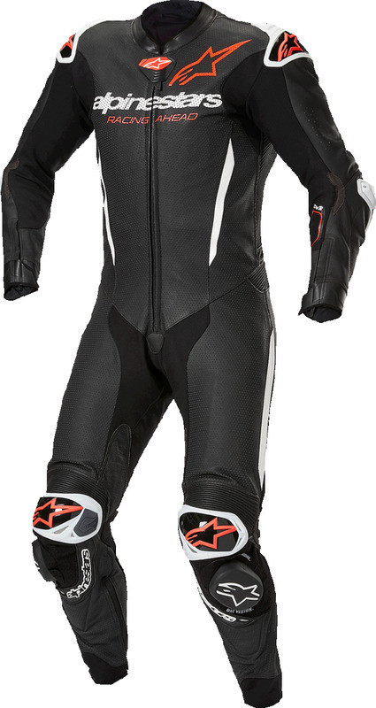 Alpinestars GP-R7 1-PC Black Red White Leather Suit - Speed Addicts