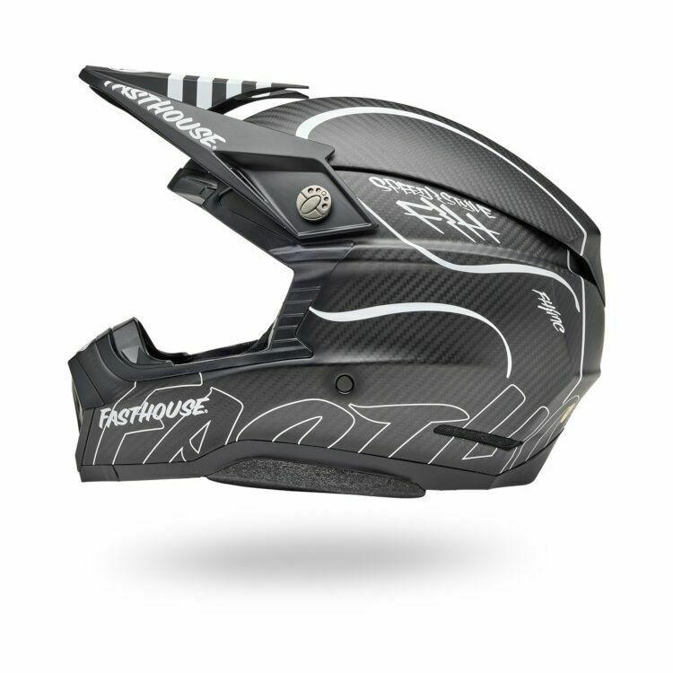 Bell Moto-10 Spherical Fasthouse Raven Matte Black White Helmet