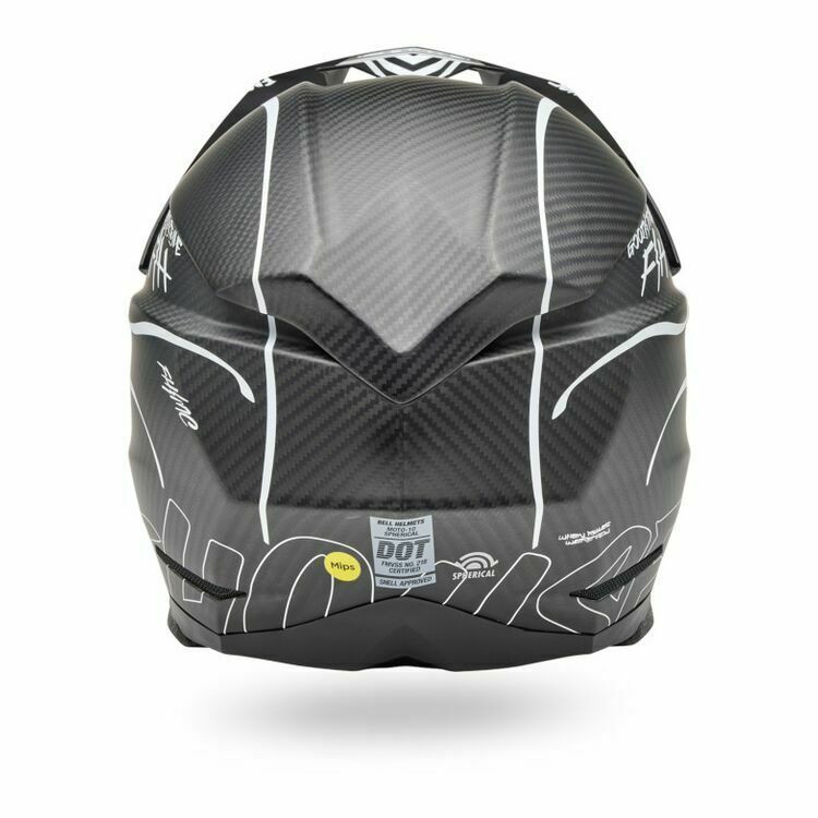 Bell Moto-10 Spherical Fasthouse Raven Matte Black White Helmet