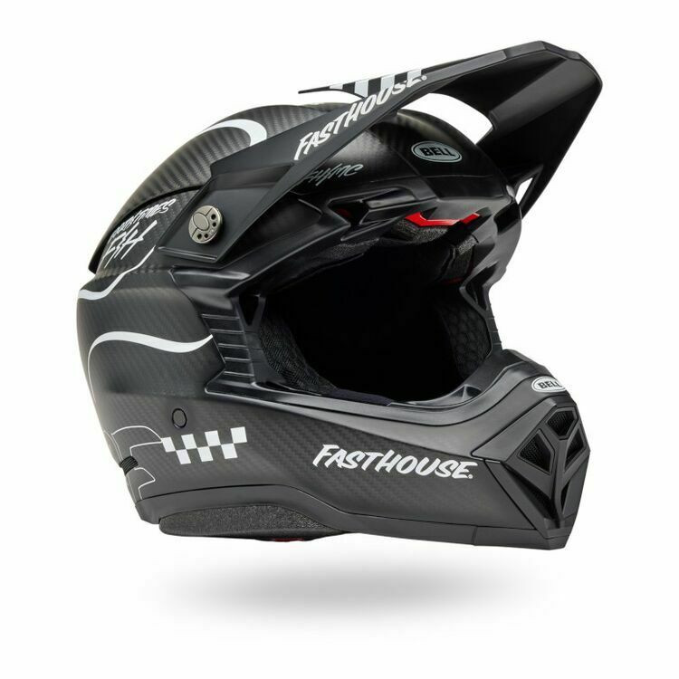 Bell Moto-10 Spherical Fasthouse Raven Matte Black White Helmet