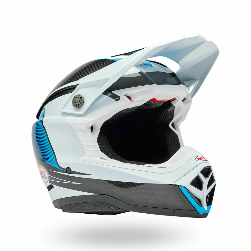 Bell Moto-10 Spherical Evade Gloss White Blue Helmet