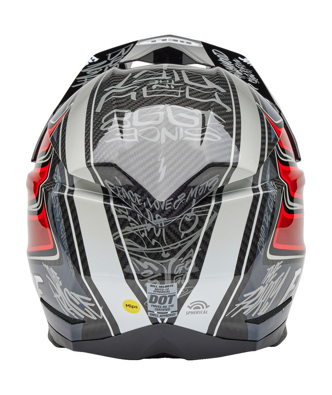 Bell Moto-10 Spherical Fasthouse DID 25 Gloss Gray Red Helmet