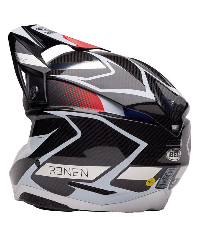 Bell Moto-10 Spherical Renen Raycon Matte Gloss Black White Helmet