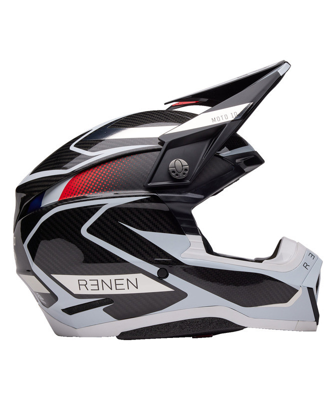 Bell Moto-10 Spherical Renen Raycon Matte Gloss Black White Helmet