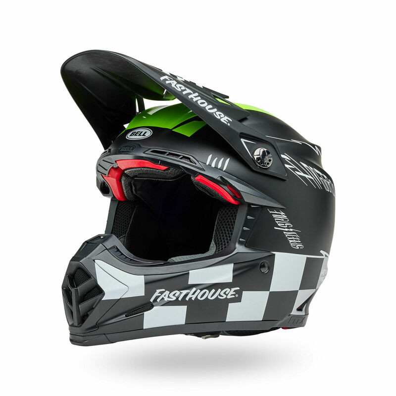 gloss or matte motorcycle helmet Voss 988 Moto-1 Black Full Face Bell Moto-9S Flex Fasthouse Smoke