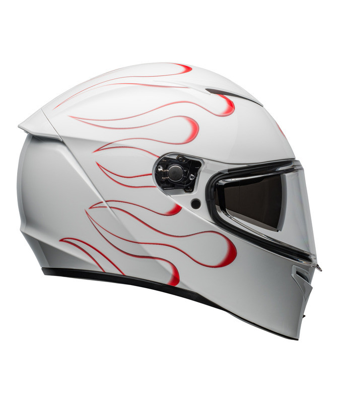 2004 BELL ホワイト レッド ヘルメット Bell Lithium Torch Gloss White Red Helmet - Speed Addicts