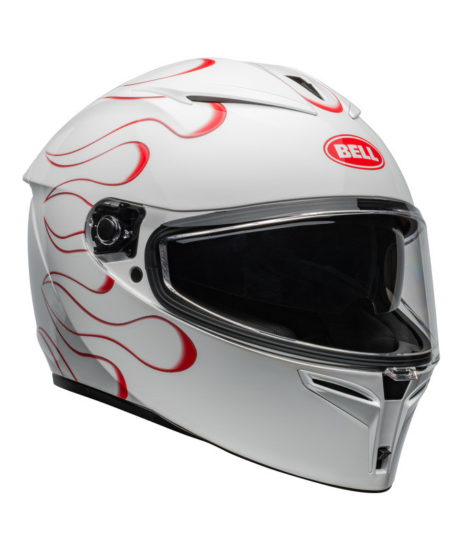 Bell Lithium Torch Gloss White Red Helmet - Speed Addicts