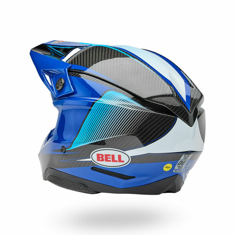 Bell Moto-10 Spherical Evade Gloss Blue Black Helmet