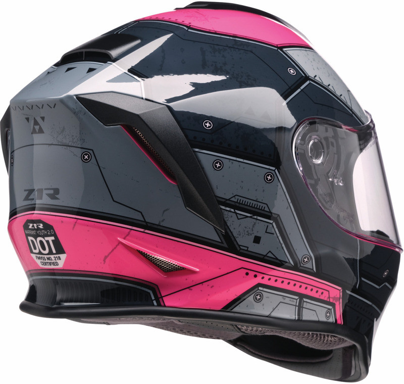Z1R Youth Warrant Sentinel Pink Helmet