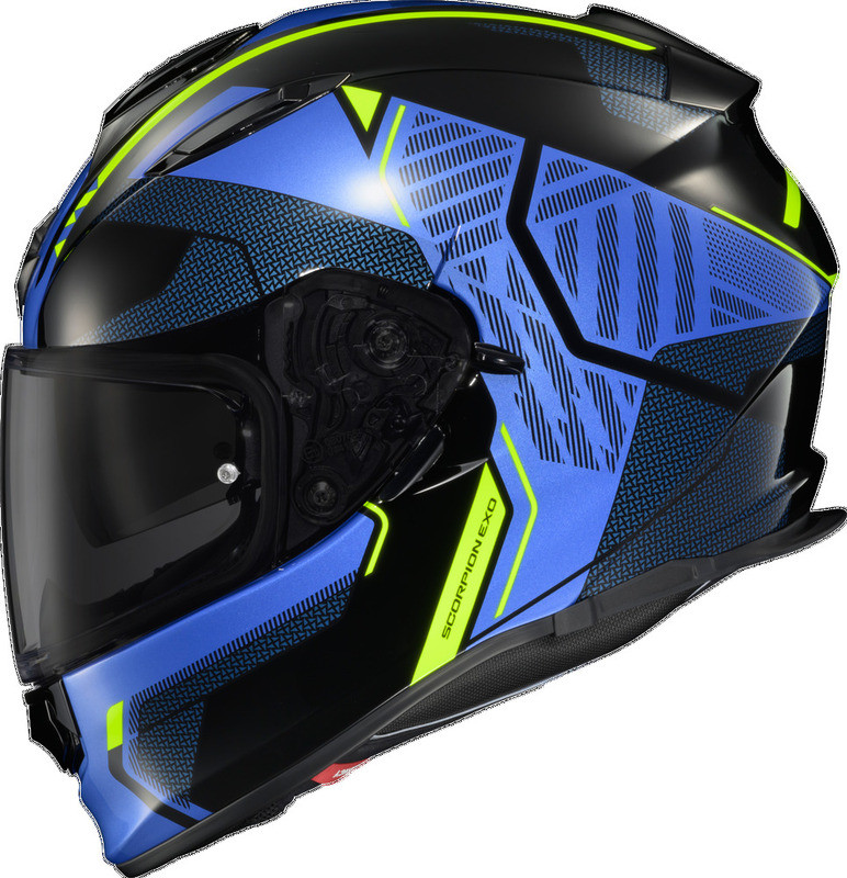 Scorpion EXO Ryzer Switch Blue Hi-Viz Helmet