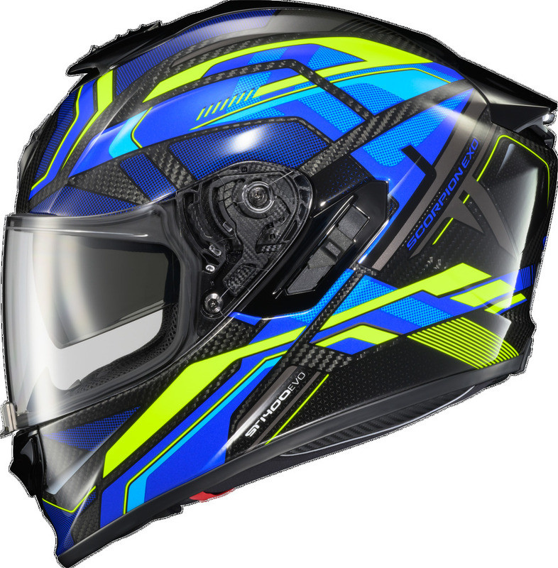 Scorpion EXO EXO-ST1400 Evo Carbon Hex Gloss Blue Helmet