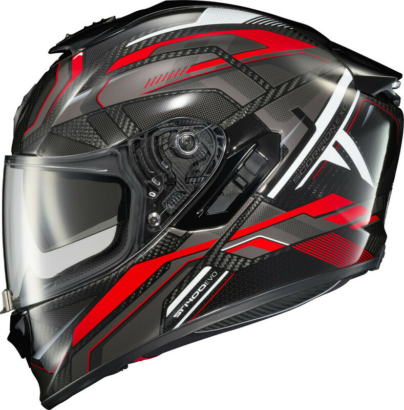 Scorpion EXO EXO-ST1400 Evo Carbon Hex Gloss Red Helmet