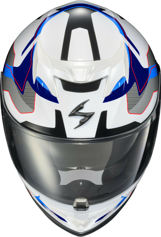 Scorpion EXO EXO-T520 Zuse White Blue Helmet