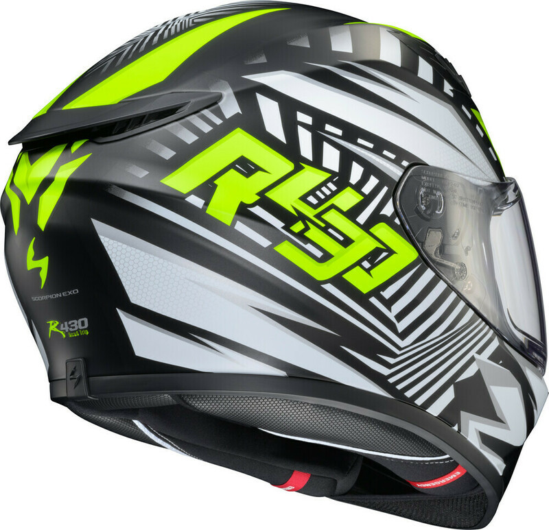 Scorpion EXO EXO-R430 Head Trip Hi-Viz Helmet