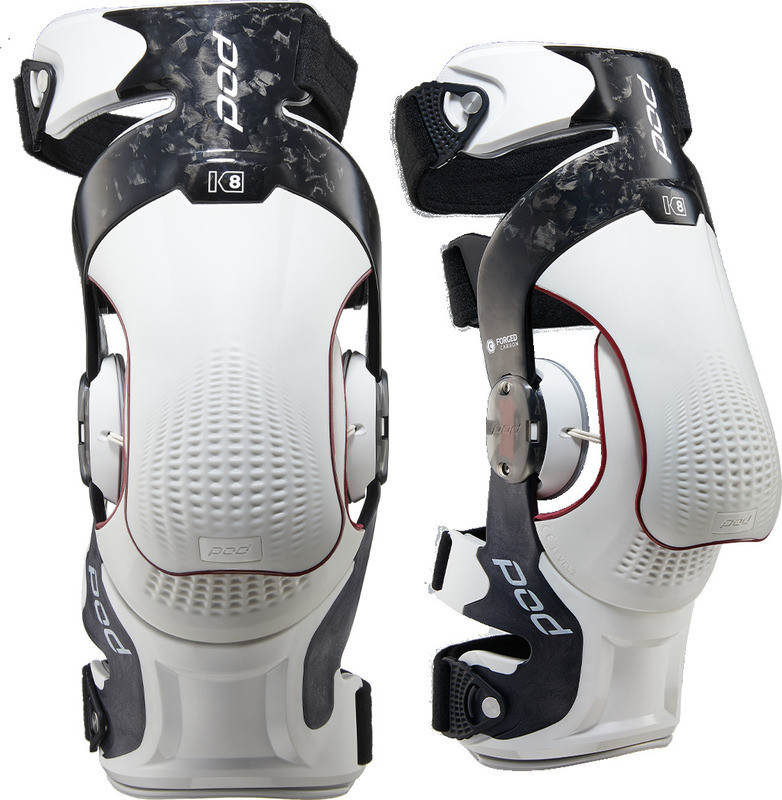 POD K8 3.0 Carbon White Knee Brace Pair