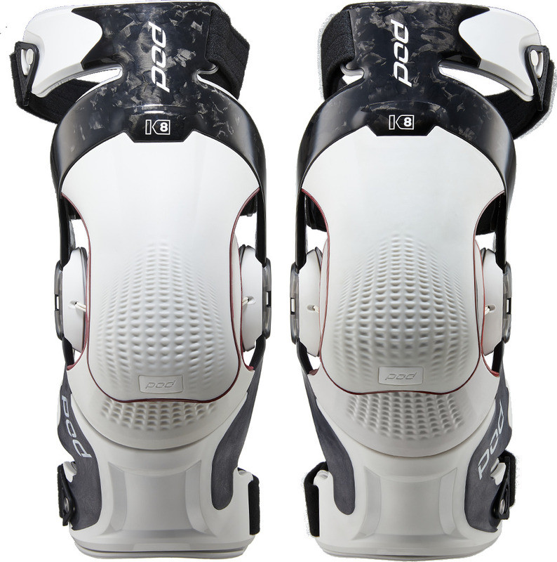 POD K8 3.0 Carbon White Knee Brace Pair