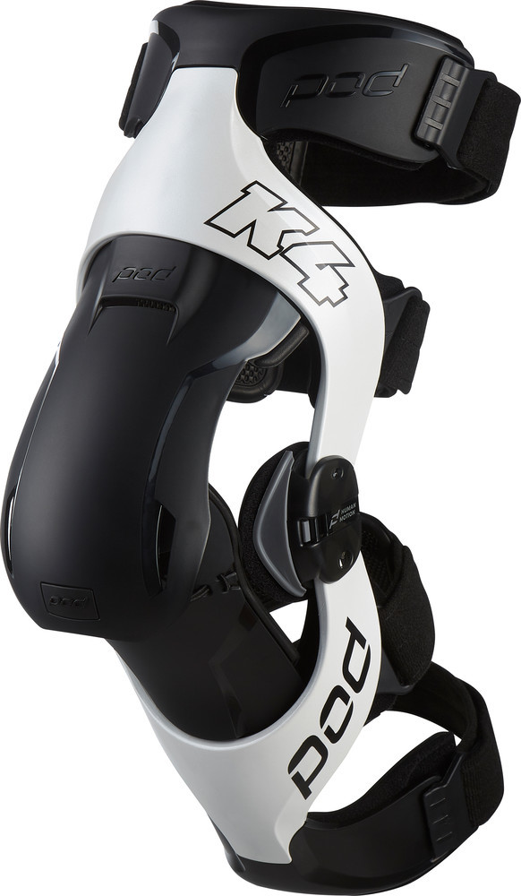 POD K4 V2.0 White Black Right Knee Brace