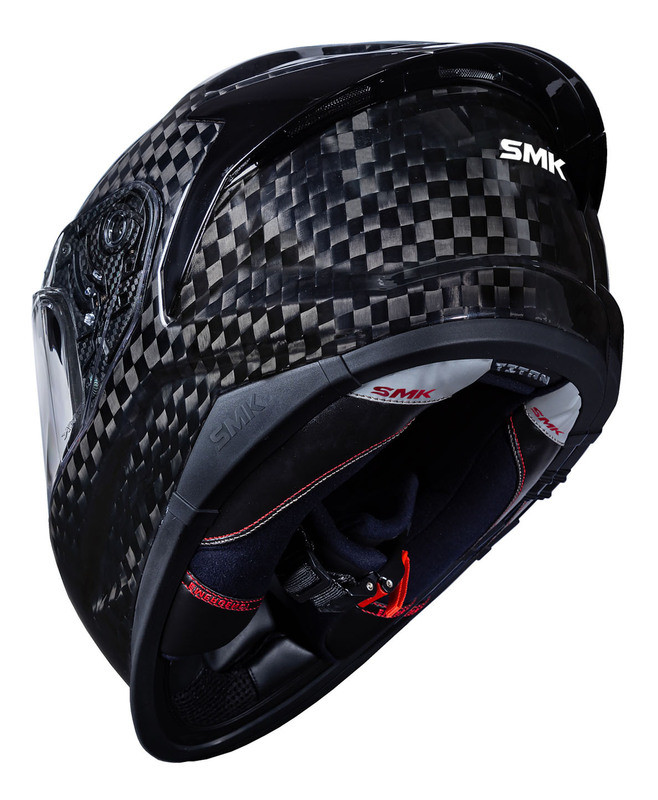 SMK Titan V2 Carbon Gloss Black Helmet - Speed Addicts