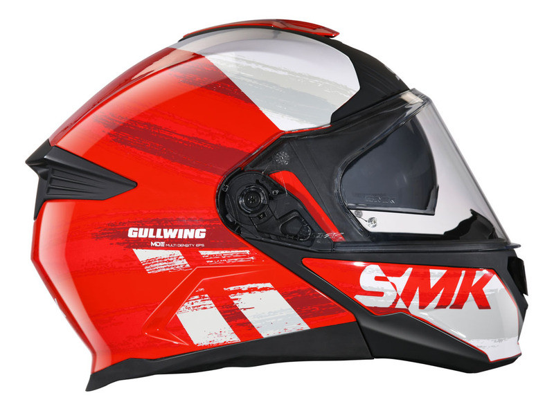 SMK Gullwing V2 Tourleader White Red Helmet