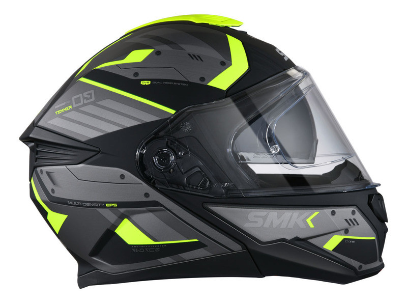 SMK Gullwing V2 Tekker Black Hi-Viz Helmet
