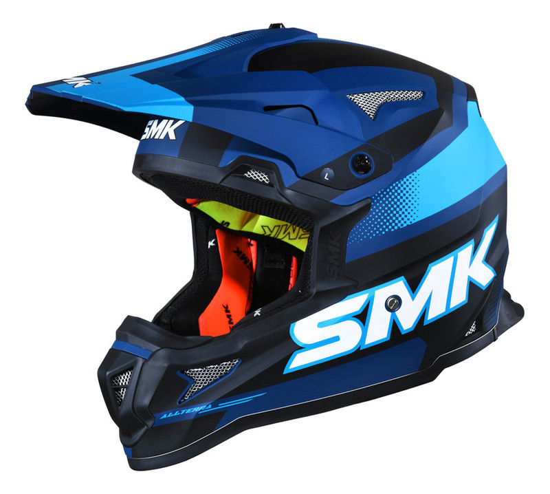SMK Allterra V2 X-Throttle Blue Black Helmet