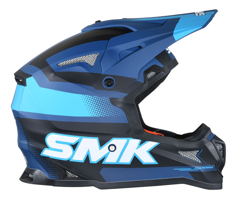 SMK Allterra V2 X-Throttle Blue Black Helmet