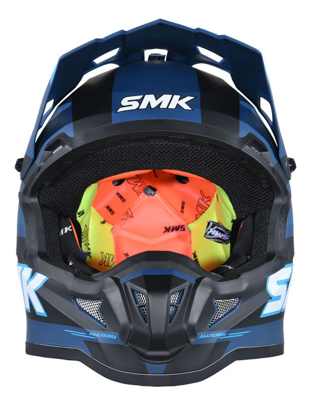 SMK Allterra V2 X-Throttle Blue Black Helmet