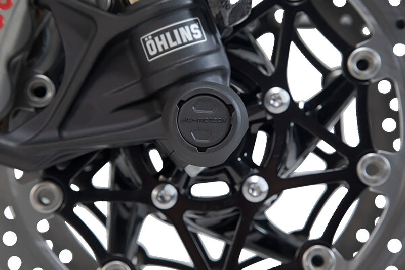 SW-Motech Axle Sliders Front Set Triumph 800/1050/1200 Yamaha 700 Himalayan - STP.11.176.10001/B