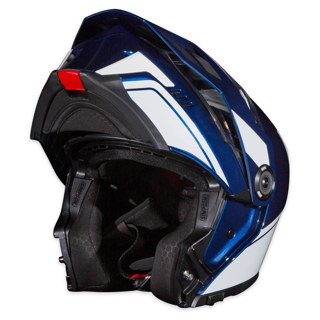 SIMSON フルフェイスヘルメット 青/白 Simpson Journey Bandit Blue White Helmet - Speed Addicts