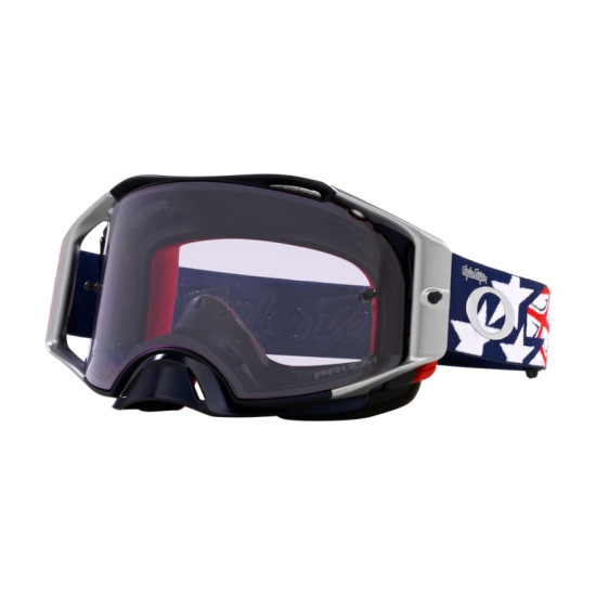 Oakley Airbrake MX Troy Lee Designs Red White Blue Wings Prizm Low Light Goggles