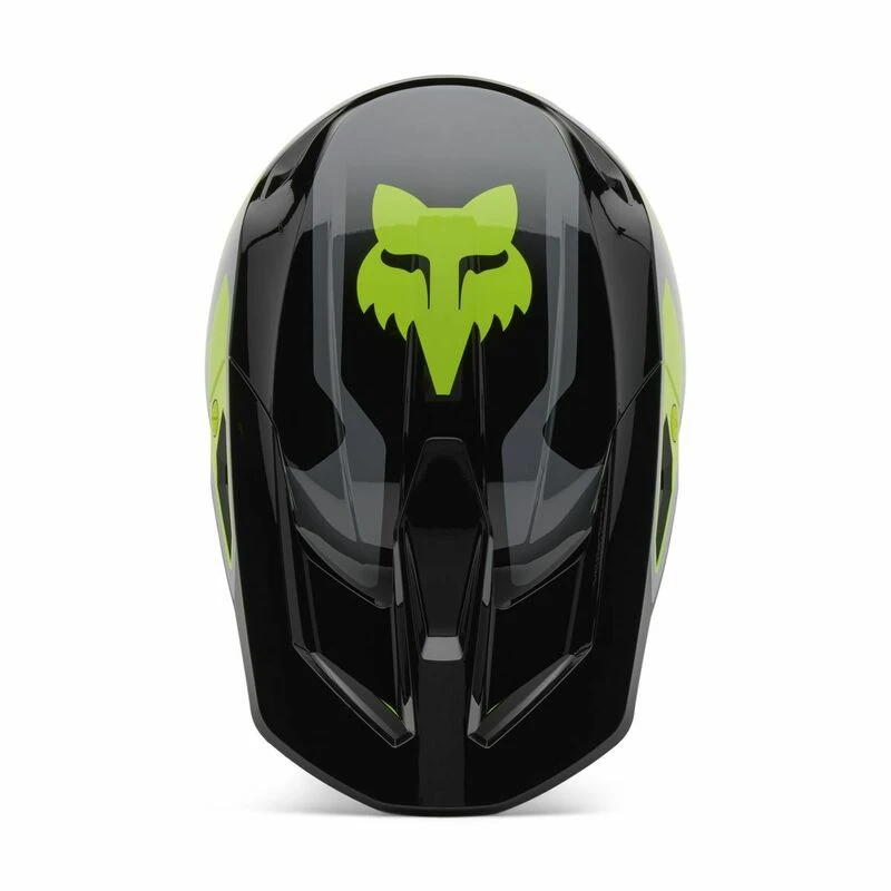 Fox Racing V25 Youth V1 Lean Gray Yellow Helmet