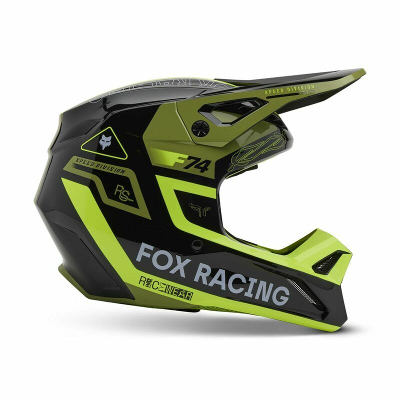 Fox Racing V25 V1 Race Spec Pale Green Helmet - Speed Addicts