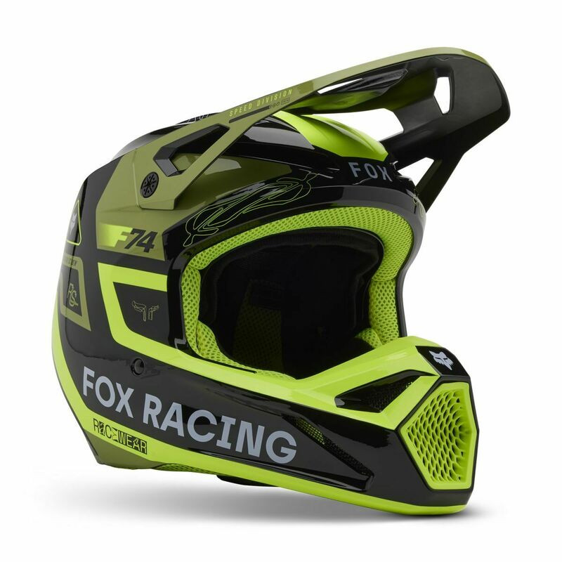 Fox Racing V25 V1 Race Spec Pale Green Helmet - Speed Addicts