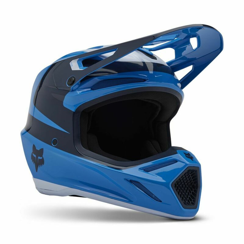 セキュリティ・セーフティ FOX V3 ANTI SCENE HELMET ELECTRIC BLUE M Fox Racing V25 V3 Divider True Blue Helmet - Speed Addicts