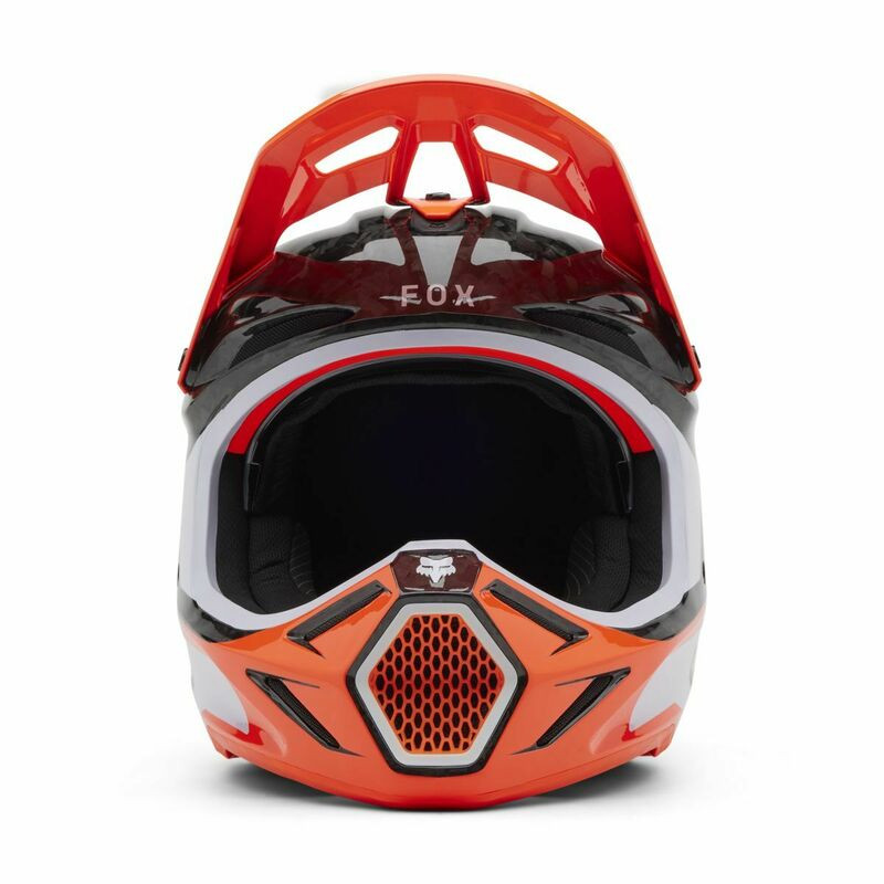 【FUTURE FOX】希少 廃盤 VERSA FLAME ヴァルサフレイム Fox Racing V25 V3 RS Infinite Fluorescent Orange Helmet - Speed